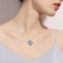 AOBOCO Always My Sister Forever My Friend Sterling Silver Heart Sister Necklace Embellished with Crystals from Austria, Inspirational Birthday Jewelry Gifts for Sister Twins Daughter BFF