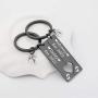 FUSTMW Pregnancy Announcement Gifts Daddy and Mommy Est 2021 Keychain Set New Parents Gift First Time Mom Gifts Baby Footprint Charm Daddy to Be Gifts