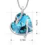 Turantu Gift for Women''Heart of the Ocean'' Dolphin Pendant Necklace Made with SWAROVSKI Crystal