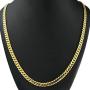 Fashion kimi2 NA313-Vacuum Coating 18k Gold Filled Women Men Chain Classic Necklace Jewelry 5mm