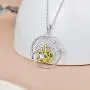 AOBOCO Sloth Gifts Sterling Silver Sloth Pendant Necklace with Crystals, Birthday Anniversary Jewelry Gifts for Her Wife Mom Girlfriend Women