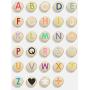 YBMYCM Letter Beaded Bracelets Initial Bracelets 14K Gold Plated Stretch Bracelets for Women Jewelry