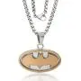 DC Comics Batman Jewelry for Men, Stainless Steel Two Tone Logo Pendant, Necklace DC Comics Batman Jewelry for Men, Stainless Steel Two Tone Logo Pendant, Necklace