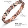Medlladle Copper Magnetic Therapy Bracelet for Women Arthritis Pain Relief RSI&Carpal Tunnel 3500 Gauss Magnets 99.9% Pure Copper Bracelets Jewelry Gift with Adjust Tool