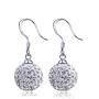 Jilyedoy Ear Ringing Aretes De Plata 925 Jewelry For Women Disco Crystal Ball Earrings 8mm/10mm/12mm With A Gift Box