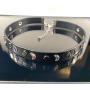 Skye Jewelry Black Leather Gothic Moon & Flat Stud Choker Necklace w/Adjustable Toggle Clasp Fits 13''-16''