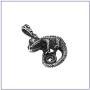 Fusamk Punk Titanium Steel Animal Lizard Pendant Necklace,24'' Box Chain