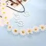 JOERICA Hippie Costume Set, Peace Sign Necklace, Peace Sign Earrings, Flower Crown Headband, 1960s 1970s Hippie Jewelry Accessories for Women