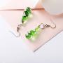 GIMEFIVE Handmade Water Drop Shape Spiral Lampwork Fashion Glass Bead Pendant Dangle Earrings