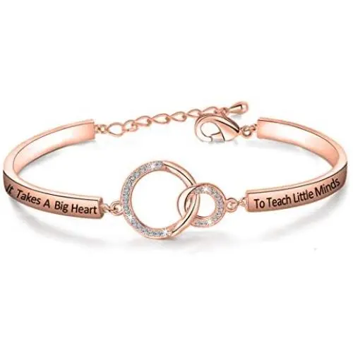 Zuo Bao Teacher Appreciation Gift Teachers Day Gift It Takes A Big Heart to Teach Little Minds Bracelet Teacher Keepsake End of Year Gift for Teacher Zuo Bao Teacher Appreciation Gift Teachers Day Gift It Takes A Big Heart to Teach Little Minds Bracelet Teacher Keepsake End of Year Gift for Teacher