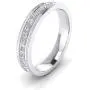 Unisex Comfort Fit Sterling Silver 4mm Simulated Diamond Full Eternity Ring Wedding Band Unisex Comfort Fit Sterling Silver 4mm Simulated Diamond Full Eternity Ring Wedding Band