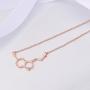 LUHE Sterling Silver Serotonin Molecule Necklace, Bracelet, Caffeine Molecule Necklace for Women