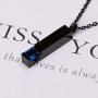 Fanery Sue Personalized Custom Cremation Necklace Urn for Ashes Keepsake Memorial Bar Pendant Jewelry - 316L Titanium Steel