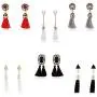 Majesto Tassel Dangle Drop Earrings Jewelry Set of 6 - Prime Gift for Women Girls Teens