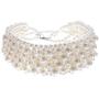 Fashion Jewelry Multi Strand Simulated Pearl Resin Chain Collar Choker Statement Necklace Costume Jewelry Necklaces for Women&Girls
