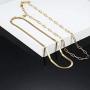 Amvie Choker Necklaces for Women Dainty 14K Gold Plated Layered Choker Necklace Simple Cute Beaded Snake Chain Link Choker Necklaces Jewelry for Teen Girls