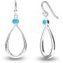 LeCalla Flaunt Sterling Sliver Jewelry Teardrop Earrings for Teens and Women (Gemstone Birthstone Round 4MM)