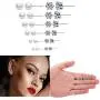 SUNSCSC Womens Stainless Steel Round Clear Cubic Zirconia Pearl Stud Earrings for Girls Gift 12 Pairs SUNSCSC Womens Stainless Steel Round Clear Cubic Zirconia Pearl Stud Earrings for Girls Gift 12 Pairs