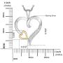 NATALIA DRAKE Genuine Diamond Open Heart Necklace for Women in 10K Yellow Gold and Rhodium Plated Sterling Silver