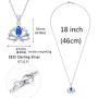 Aniu Sterling Lotus Flower Necklace for Women, 925 Silver with Cubic Zirconia Pendant, Best Jewelry Gifts for Girls/Mom/Wife/Grandma/Girlfriend (with Fine Gift Box)