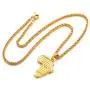 U7 Hip Hop Jewelry 22'' Long Chain Platinum/Rose Gold/Black Gun/18K Gold Plated African Map Pendant Necklace,Men Women Gift U7 Hip Hop Jewelry 22'' Long Chain Platinum/Rose Gold/Black Gun/18K Gold Plated African Map Pendant Necklace,Men Women Gift
