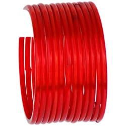 JDZ COLLECTION Ethnic Fashion Jewelry Daily Wear Indian Designer Glass Plain Bangle Set For Girls & Women Churi Bracelet Traditional Bollywood Bangles Set Of 12 (Red 2.4)