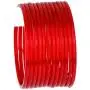 JDZ COLLECTION Ethnic Fashion Jewelry Daily Wear Indian Designer Glass Plain Bangle Set For Girls & Women Churi Bracelet Traditional Bollywood Bangles Set Of 12 (Red 2.8)
