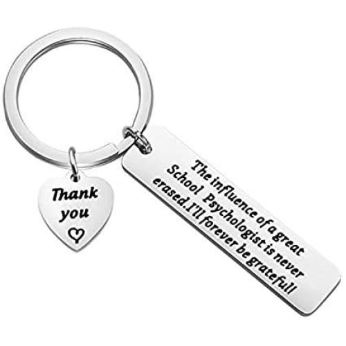 AKTAP School Psychologist Gift Psychologist Keychain The Influence of A Great School Psychologist is Never Erased Psychological Counselor Jewelry