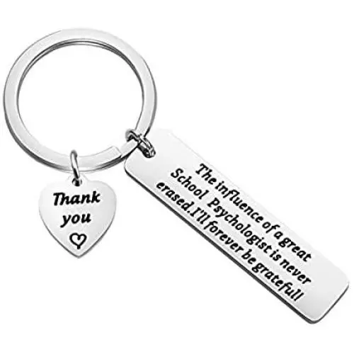 AKTAP School Psychologist Gift Psychologist Keychain The Influence of A Great School Psychologist is Never Erased Psychological Counselor Jewelry AKTAP School Psychologist Gift Psychologist Keychain The Influence of A Great School Psychologist is Never Erased Psychological Counselor Jewelry