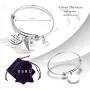Memorial Initial Bracelet Sympathy Gifts A Piece of My Heart is in Heaven Memory Jewelry with Initial Loss Condolences Gifts
