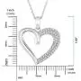 NATALIA DRAKE 1/4 Cttw Double Row Diamond Heart Necklace for Women in Rhodium Plated Sterling Silver (Color H-I/Clarity I1-I2) NATALIA DRAKE 1/4 Cttw Double Row Diamond Heart Necklace for Women in Rhodium Plated Sterling Silver (Color H-I/Clarity I1-I2)
