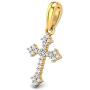 Moissanite Gold Necklace Pendant Cross Necklace for Women Simple Dainty Pendant Necklace Solid Gold 10k 14k 18k