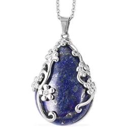 Shop LC White Crystal Lever Back Flower Earrings Pendant with Necklace Fashion Jewelry Set for Women 20''