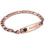 linnalove-Stainless Steel Figaro Chain Interchangeable Medical Alert Bracelets