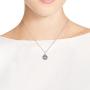 AeraVida Round Allah Symbol or Islamic God .925 Sterling Silver Pendant Necklace