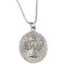 Blazing Autumn Necklace/Guardian Angel Reversible Pendant Necklace with Prayer Inscription, 18''