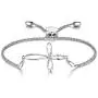 NINAMAID Sideways Cross Infinity Charm Expandable Bolo Bracelet with Cubic Zirconia Adjustable White Gold Plated Jewelry For Women Girls NINAMAID Sideways Cross Infinity Charm Expandable Bolo Bracelet with Cubic Zirconia Adjustable White Gold Plated Jewelry For Women Girls