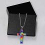 SILITHUS Basketball Faith Cross Pendant Necklace,Simple Mens Cross Pendant Chain Necklace,Jewelry Cross Necklace for Women