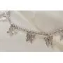 LAVLA Dainty Butterfly Choker Necklace - Gold/Rose Gold/Silver Plated 3mm Bling Iced Out Cubic Zirconia Tennis Chain With Butterfly Charm/Square CZ 14inch+2inch