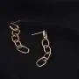 TIANHONGYAN Lightweight Fashion Link Chain Drop Earrings Statement Earrings Elegant Simple Gold Silver Long Metal Tassel Earrings for Women Girls Jewelry