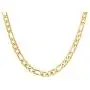 TempBeau 4.5mm - 11.5mm Wide, 14 Inches - 30 Inches Figaro Chain Necklace, Thick Stainless Steel 3:1 NK Curb Link Chain for Men Women, 18k Real Gold Plated Minimalist Jewelry