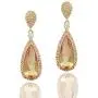 Moonstruck Costume Jewelry Chandelier Champagne Golden Gold Drop and Dangle Earrings for Women