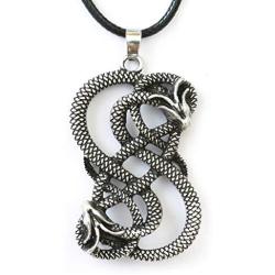 HAQUIL Loki Necklace, Viking Loki Symbol Pendant, Faux Leather Cord, Loki Jewelry Gift for Men and Women
