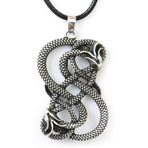 HAQUIL Loki Necklace, Viking Loki Symbol Pendant, Faux Leather Cord, Loki Jewelry Gift for Men and Women
