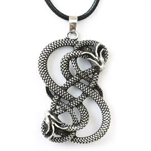 HAQUIL Loki Necklace, Viking Loki Symbol Pendant, Faux Leather Cord, Loki Jewelry Gift for Men and Women