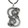 HAQUIL Loki Necklace, Viking Loki Symbol Pendant, Faux Leather Cord, Loki Jewelry Gift for Men and Women