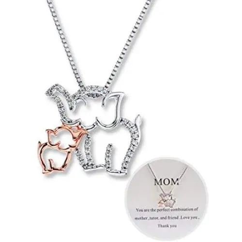 Eluckday Elephant Necklace Personalized Charm Animal Pendant Gift for Women Eluckday Elephant Necklace Personalized Charm Animal Pendant Gift for Women