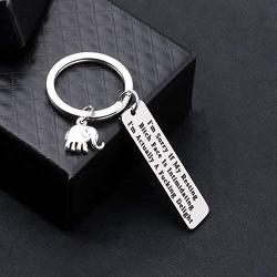 UJIMS Friendship Keychain with Elephant Charm Soul Sister Jewelry Bitches Appreciation Gift
