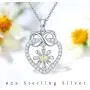Waysles Sunflower Love Heart Pendant Necklace Jewelry Engraved You Are My Sunshine Sterling Silver Sunflower Bee Cubic Zirconia Jewelry Gifts for Women Daughter Wife