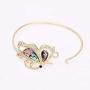 SENFAI Gold Color Butterfly Can Open Bangle and Bracelet (Gold 1)